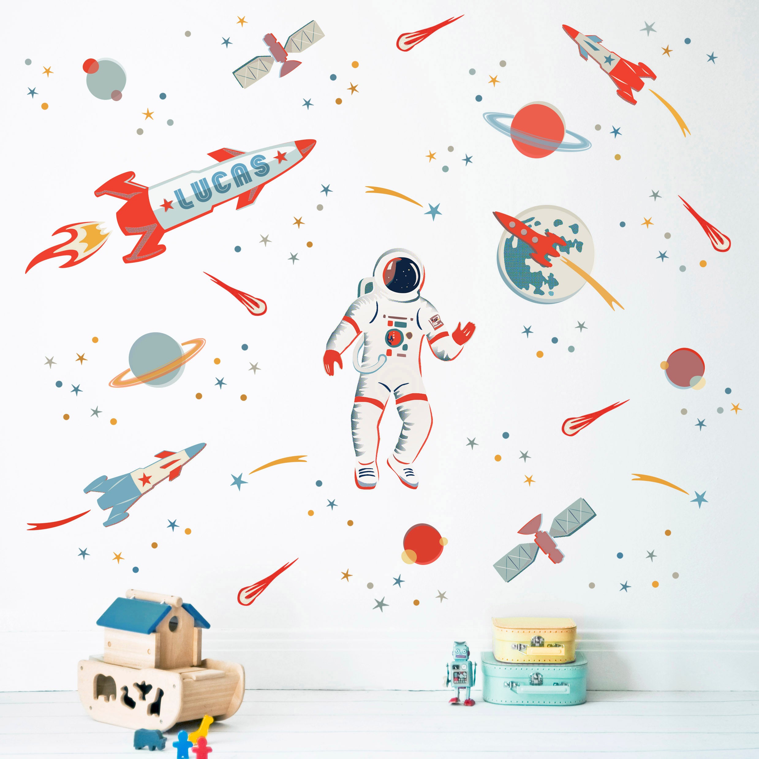Baker Ross AX181 Space Rocket Juping Toys - Pack Of 8, Sall Popping