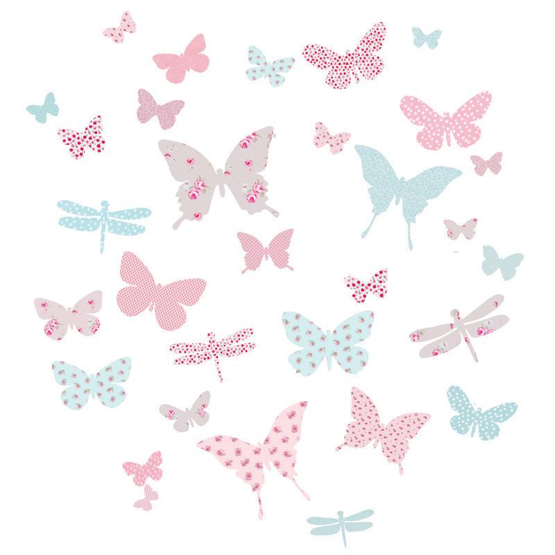 Pink Butterfly Wall Stickers