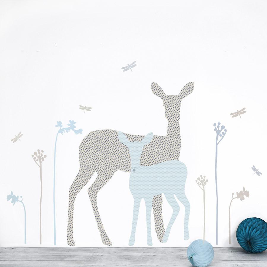 Boy&#39;s Deer &amp; Fawn Wall Sticker
