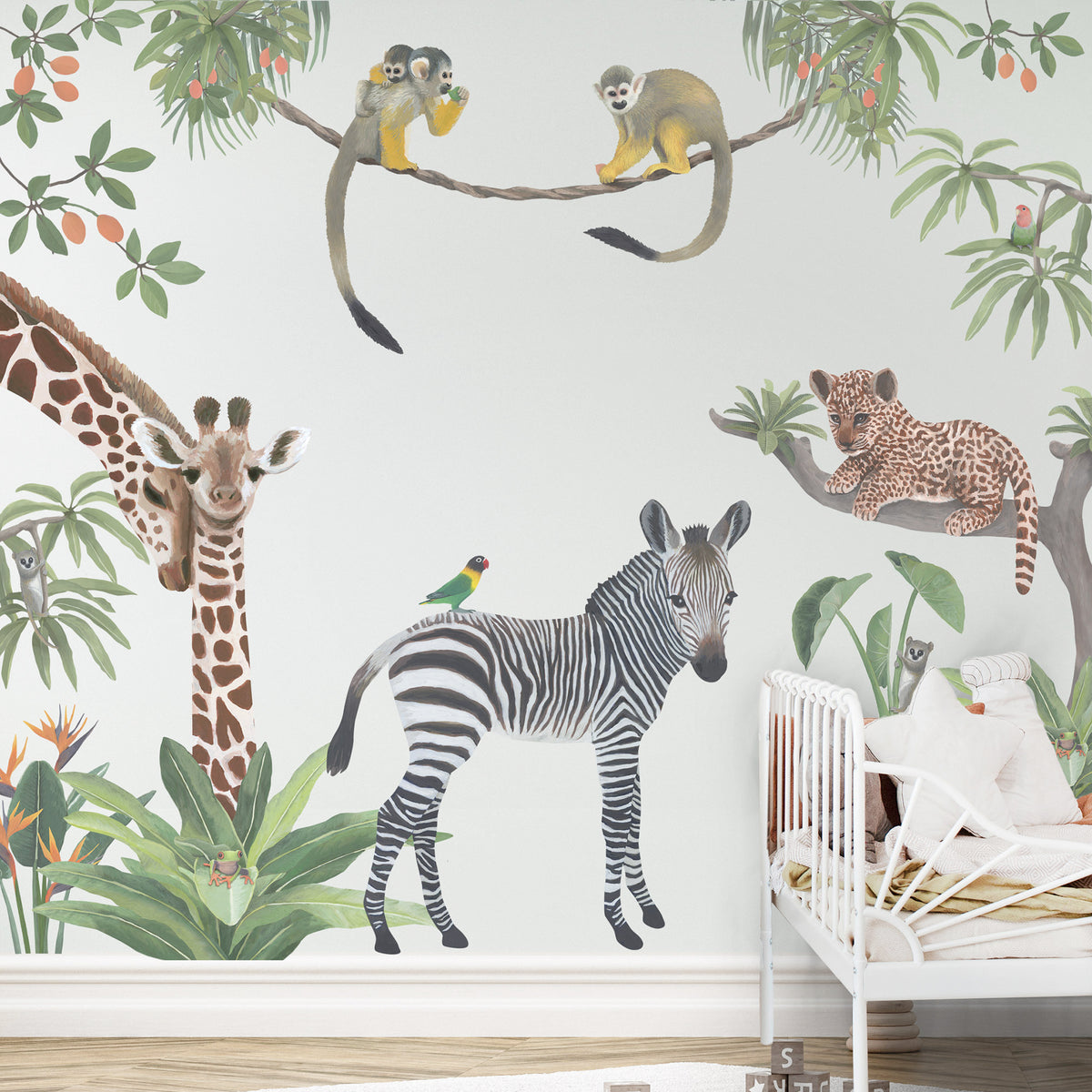 Safari Animals Fabric Wall Stickers
