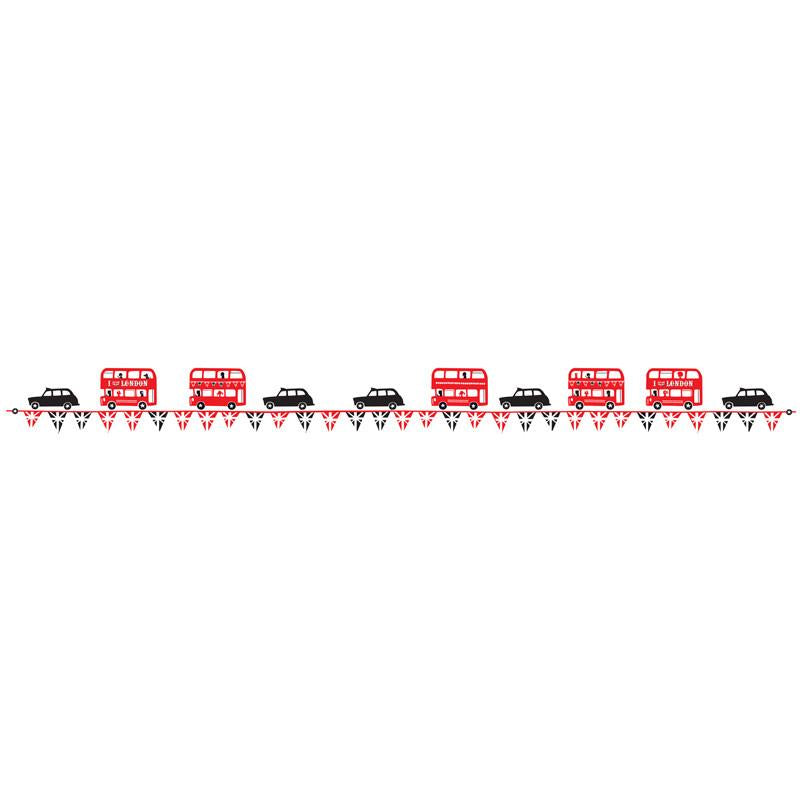 London Bus & Taxi Wall Sticker Border - onetrickpony.design