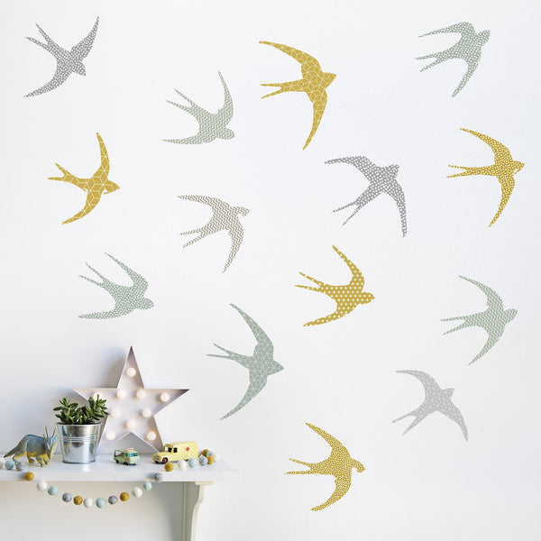 Bird In Flight Sticker Birds in Flight Wall Stickers - onetrickpony.design